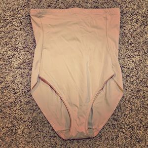 High wasted beige body shaper panty